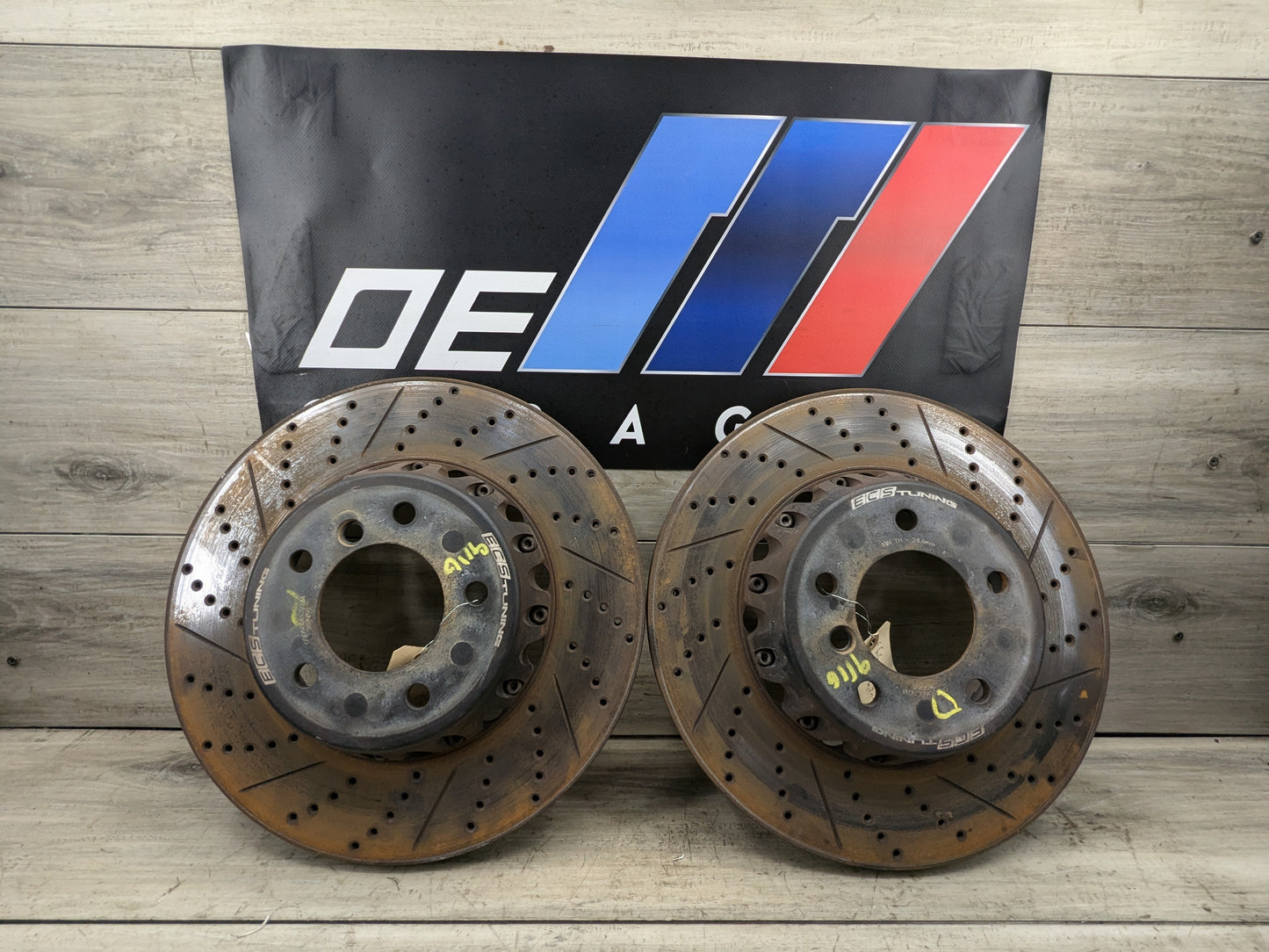 08-13 ECS Tuning BMW E82 E88 135 Front Two-Piece Brake Caliper Disc Rotor 24.4mm