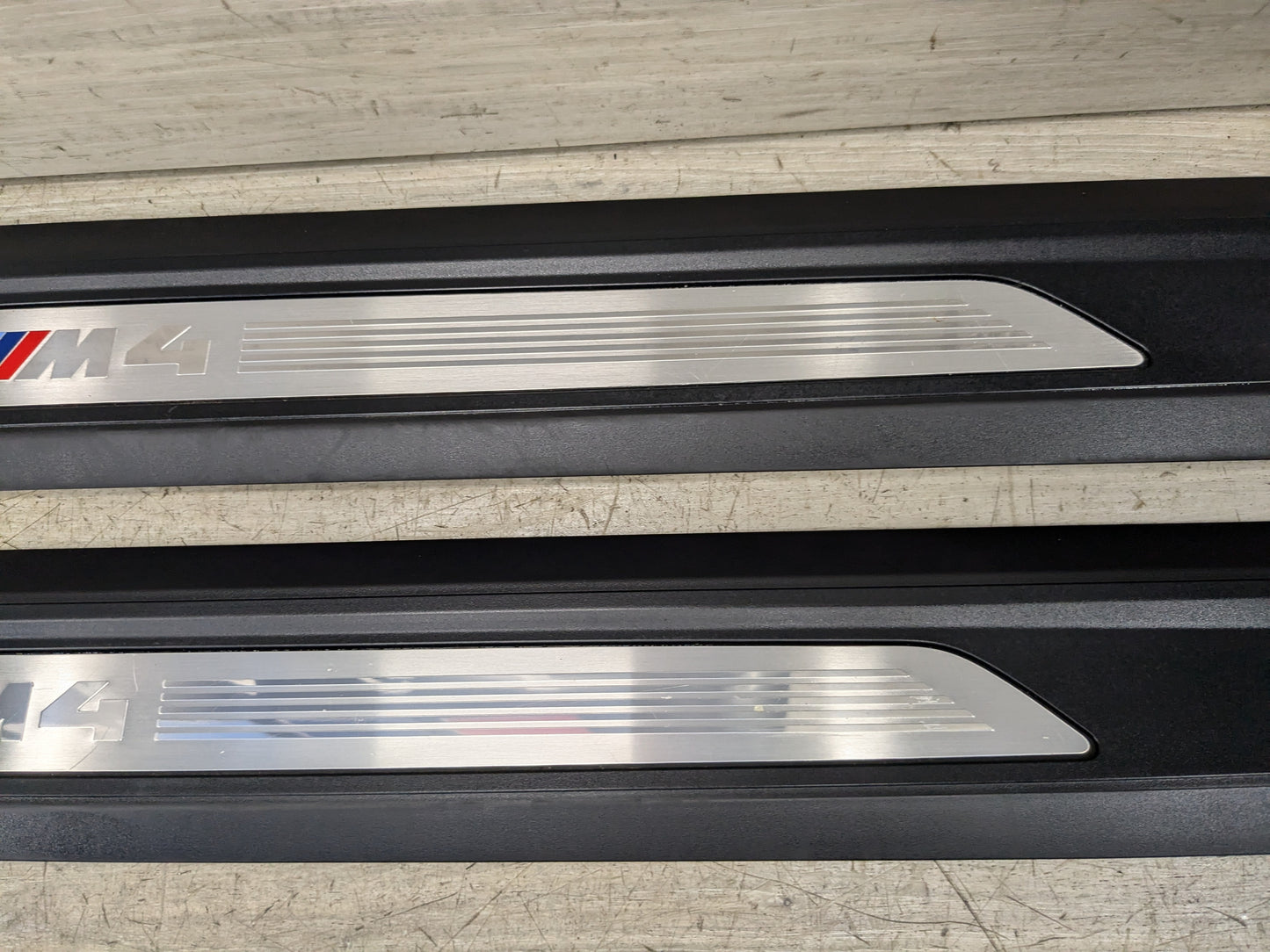 NOTE* OEM BMW F82 M4 Coupe Door Sill Plate Molding Trim Left Right SET M SPORT