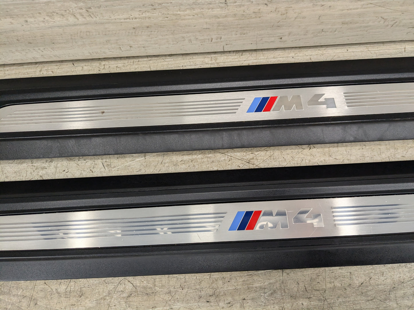 NOTE* OEM BMW F82 M4 Coupe Door Sill Plate Molding Trim Left Right SET M SPORT