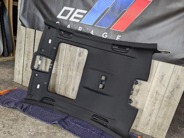 OEM BMW G30 530 540 M550 Black Interior Headliner w/ Sunroof Cutout