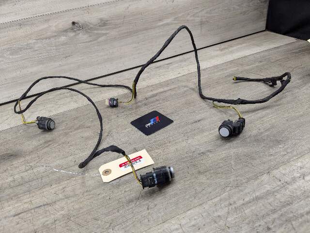 *NOTE* OEM BMW F02 750 Rear Parking Distance Sonic Sensors PDC Harness Silver