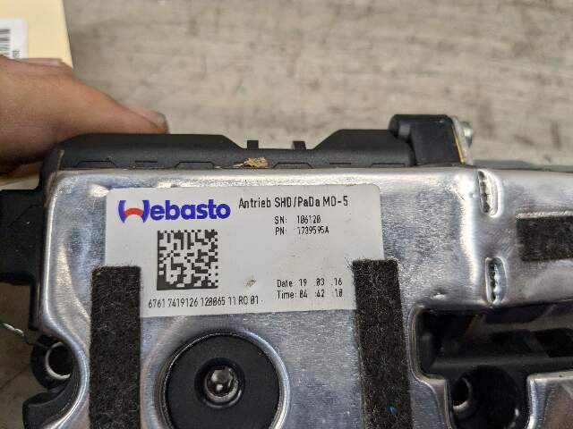 16-20 OEM BMW G12 740 750 M760 Upper SUNROOF Moon Roof Motor Unit