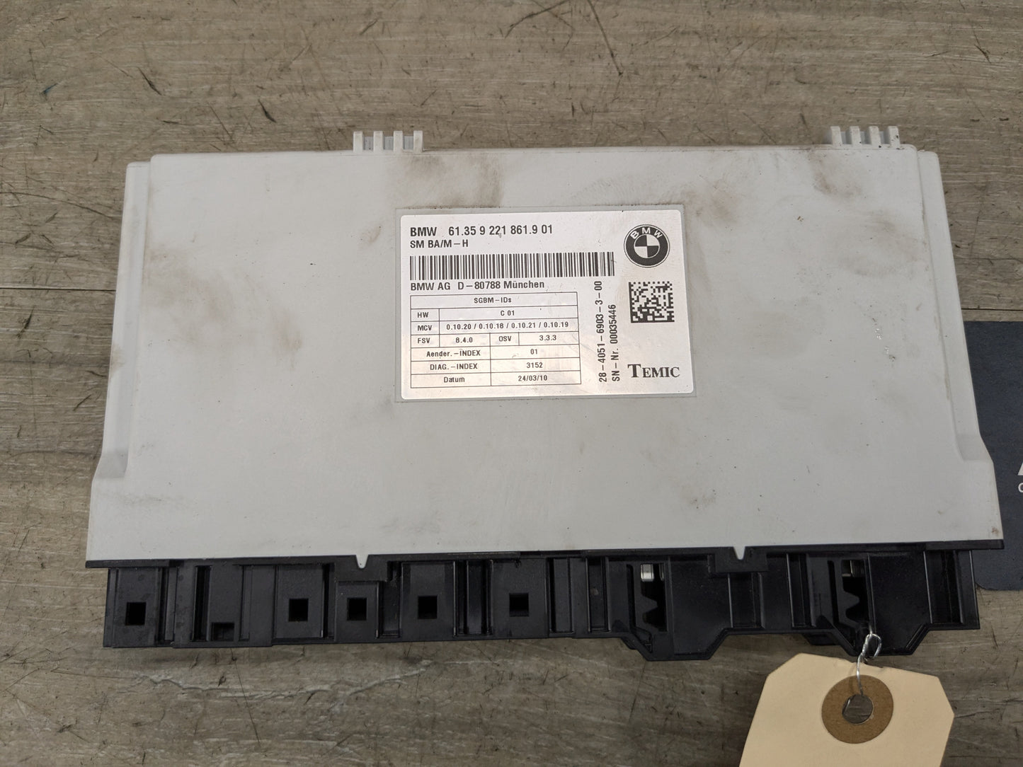 08-13 OEM BMW E90 E92 E88 135 335 328 Front Electric Seat Memory Control Module