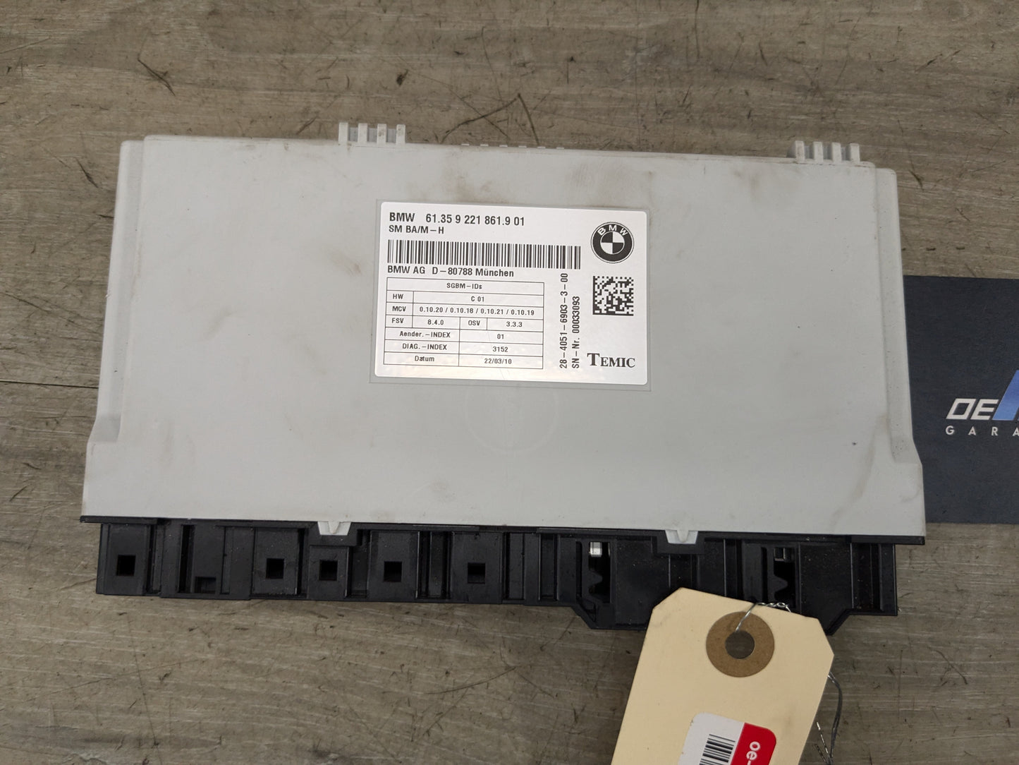 08-13 OEM BMW E90 E92 E88 135 335 328 Front Electric Seat Memory Control Module