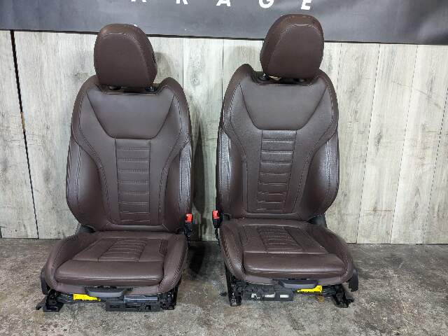 19-21 OEM BMW G20 G01 G02 Front Driver Passenger Sport Seats Leather Brown SET
