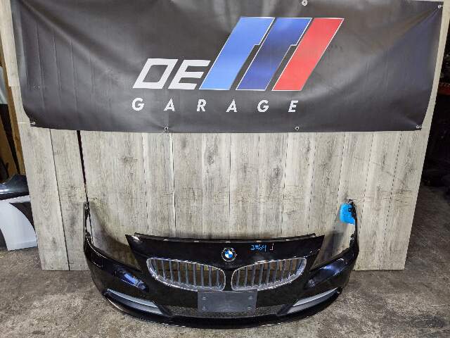*OEM BMW E89 Z4 Front Bumper Cover Panel Assembly Alpine Black 668 w/ Grilles