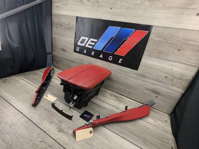 14-19 OEM BMW F15 F16 F85 F86 X5 X6 X5M X6M Center Console Arm Rest w/ Trim RED