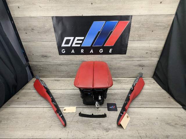 14-19 OEM BMW F15 F16 F85 F86 X5 X6 X5M X6M Center Console Arm Rest w/ Trim RED