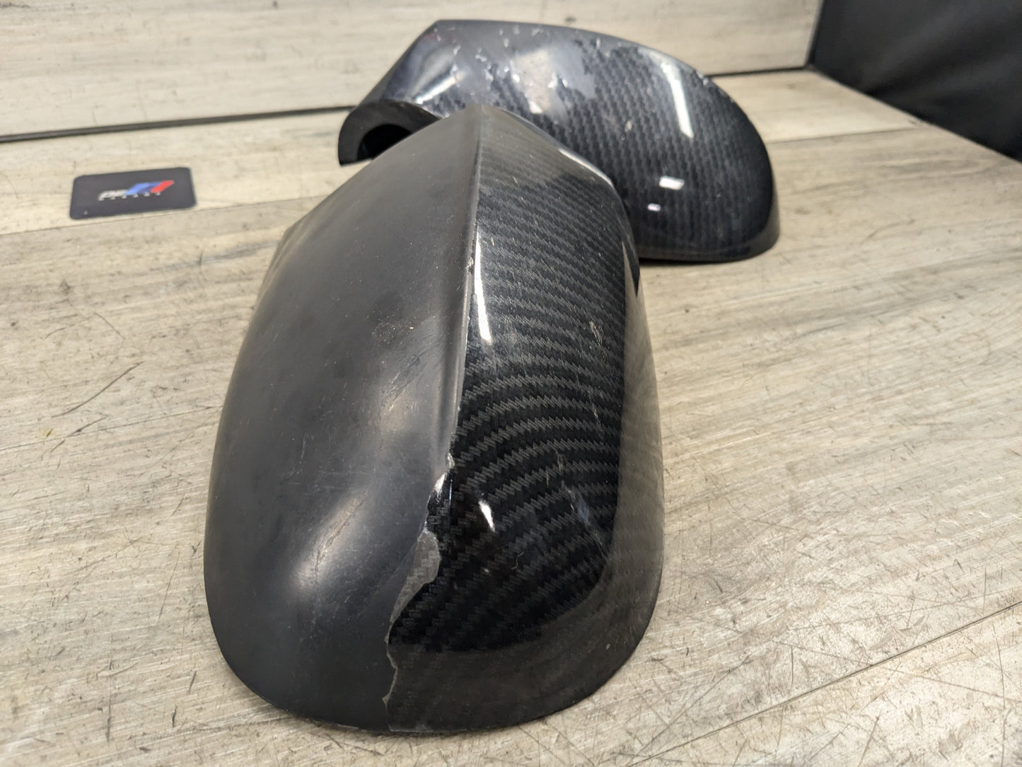 *FADED* AFT* BMW E90 E92 E93 Left Right Side Mirror Caps Carbon Fiber Style PAIR