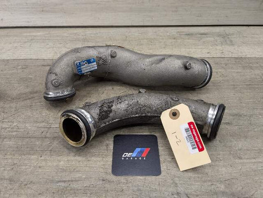 09-13 OEM BMW E70 X5 Diesel Engine M57Y Turbocharger Turbo Tube Pipe Unit PAIR
