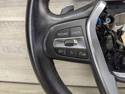 19-21 OEM BMW G20 330 AT Leather Steering Wheel Multifunction W/ Shifters
