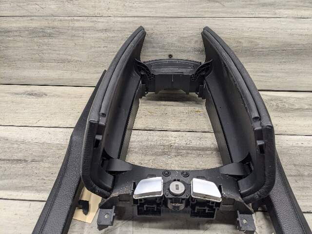 09-15 OEM BMW F01 F02 Center Console Storage Compartment Armrest Leather Black