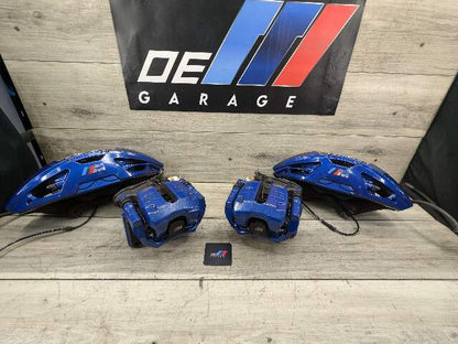 20-24 OEM BMW F97 F98 X3M X4M Front Rear Left Right Brake Calipers Brembo Blue