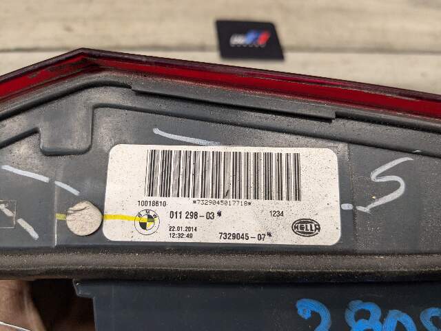 14-18 OEM BMW F15 F85 X5 X5M Rear Left Driver Side Trunk Inner Stop Tail Light