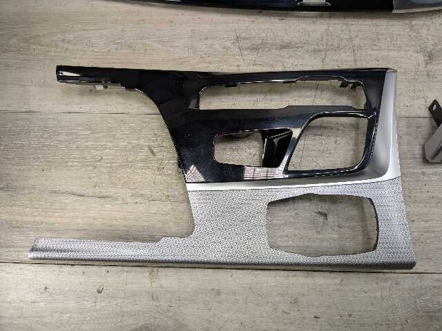 17-20 OEM BMW G30 Central Console Dash Panel Chrome Aluminum Interior Trim SET 4