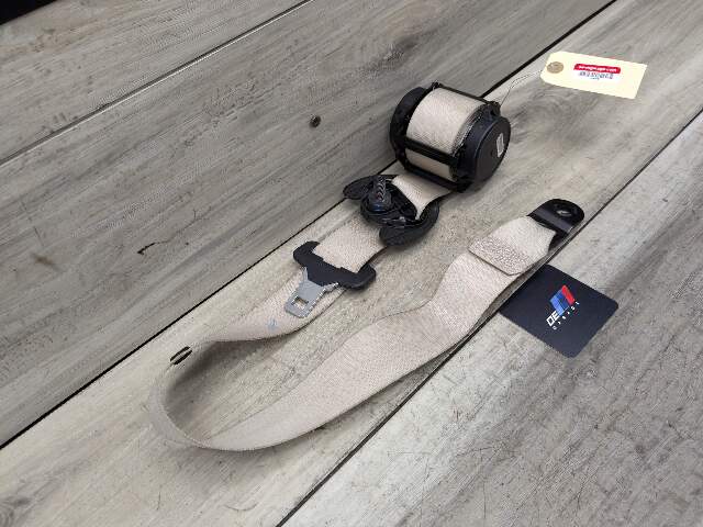 14-18 OEM BMW F15 X5 Rear Left Driver Side Seatbelt Seat Belt Retractor Beige