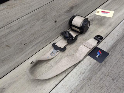 14-18 OEM BMW F15 X5 Rear Left Driver Side Seatbelt Seat Belt Retractor Beige