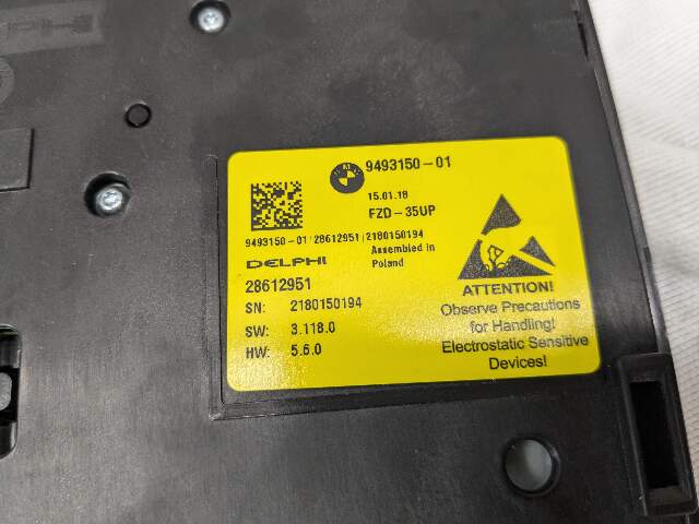17-21 BMW G01 G02 G30 G32 Light SOS Switch Unit Control Headliner Roof Module