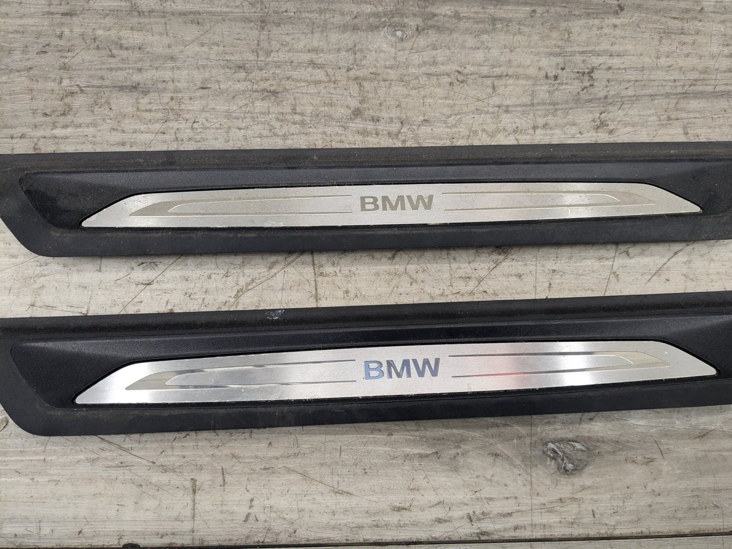 16-23 OEM BMW F39 F48 X1 X2 Front Door Sill Cover Trim Sill Kick Plate PAIR