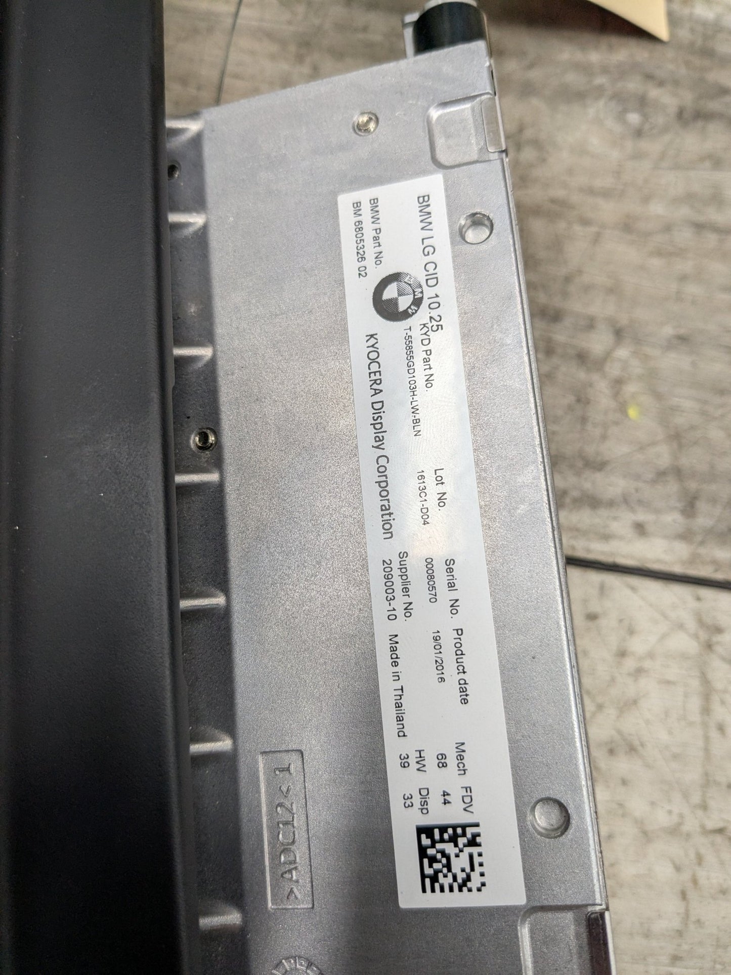 16-19 OEM BMW G11 G12 740 750 Navigation Display Monitor Information Screen