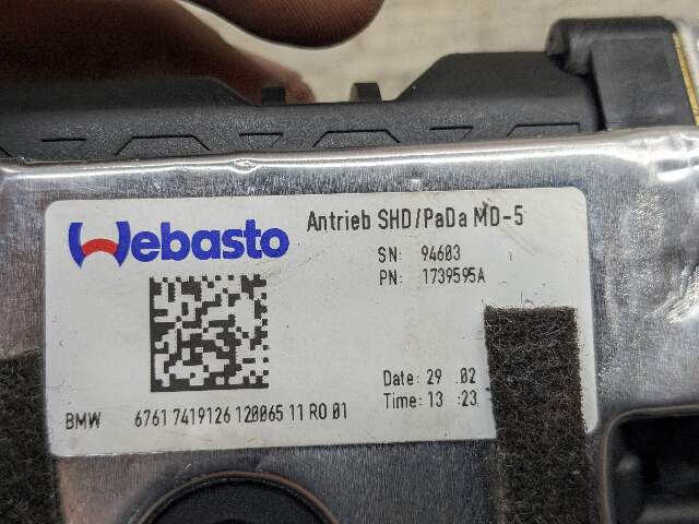 16-20 OEM BMW G12 740 750 M760 Upper SUNROOF Moon Roof Motor Unit