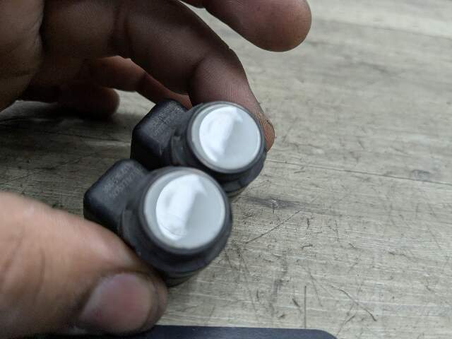 07-14 OEM BMW E70 E71 X5 X6 Bumper Parking PDC Ultrasonic Sensor White 300 PAIR