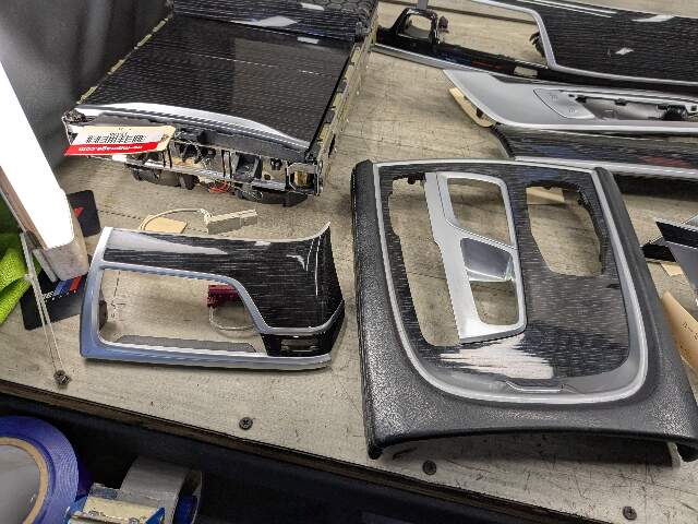 *NOTE* 16-19 OEM BMW G11 G12 740 750 Center Console Dash Door Trim Wood SET