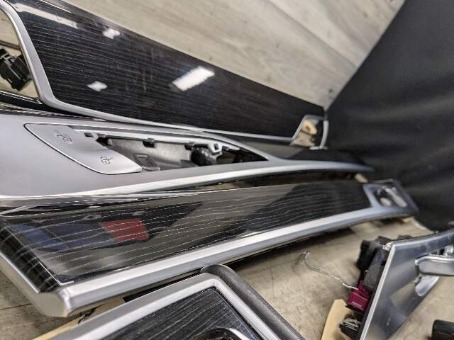 *NOTE* 16-19 OEM BMW G11 G12 740 750 Center Console Dash Door Trim Wood SET