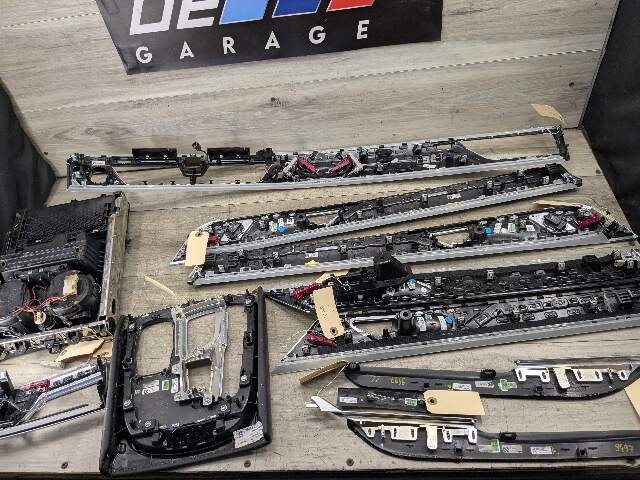 *NOTE* 16-19 OEM BMW G11 G12 740 750 Center Console Dash Door Trim Wood SET