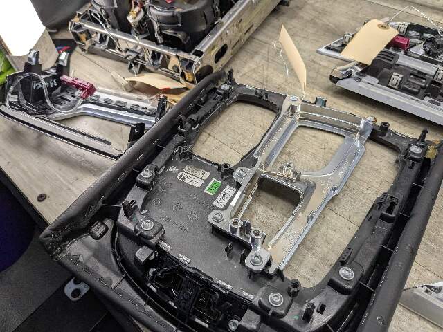 *NOTE* 16-19 OEM BMW G11 G12 740 750 Center Console Dash Door Trim Wood SET