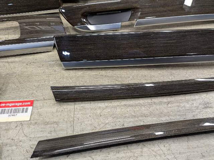 09-12 OEM BMW F02 750 Center Console Dash Door Trims Wood SET