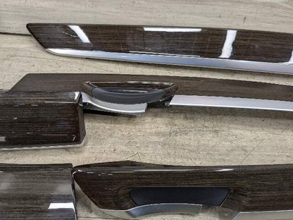 09-12 OEM BMW F02 750 Center Console Dash Door Trims Wood SET