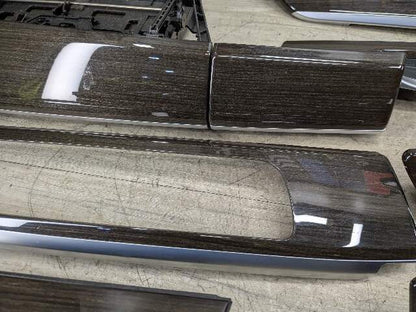 09-12 OEM BMW F02 750 Center Console Dash Door Trims Wood SET