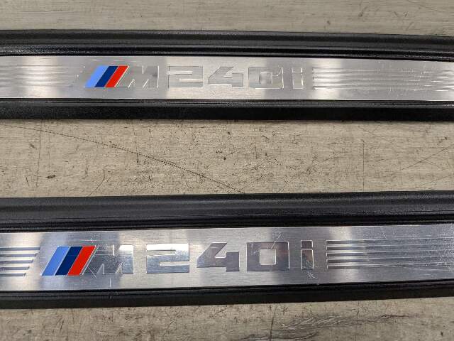14-20 OEM BMW F22 F23 M240 Door Sill Entrance Molding Scuff Plate Trim SET