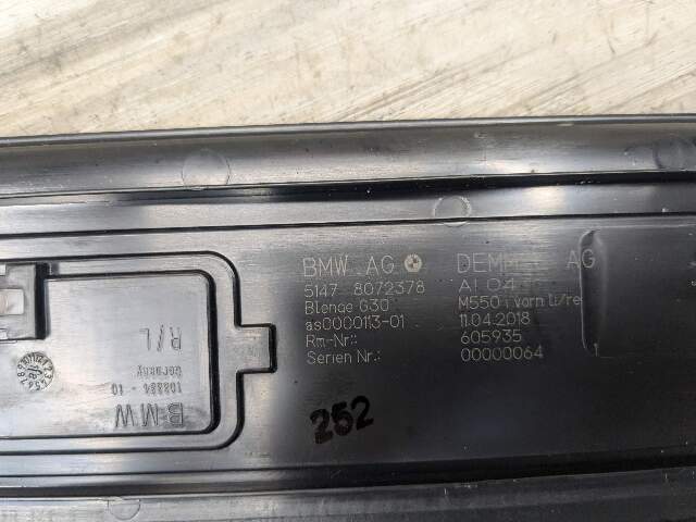 NOTE* 17-23 OEM BMW G30 Front Left Right Lighter Door Sill Molding M Trim SET