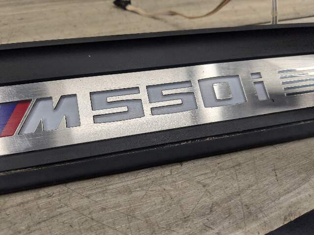 NOTE* 17-23 OEM BMW G30 Front Left Right Lighter Door Sill Molding M Trim SET
