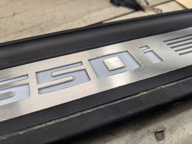 NOTE* 17-23 OEM BMW G30 Front Left Right Lighter Door Sill Molding M Trim SET