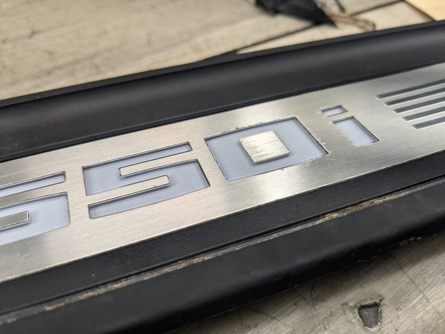 NOTE* 17-23 OEM BMW G30 Front Left Right Lighter Door Sill Molding M Trim SET