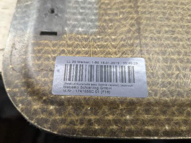 14-18 OEM BMW F15 F85 X5 X5M Headliner Sunroof Sunshade Glass Cover Panel