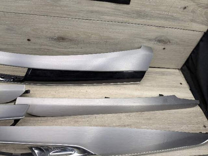*14-18 OEM BMW F15 X5 Dash Door Panel Fine Silver Decor Interior Trim Cover SET