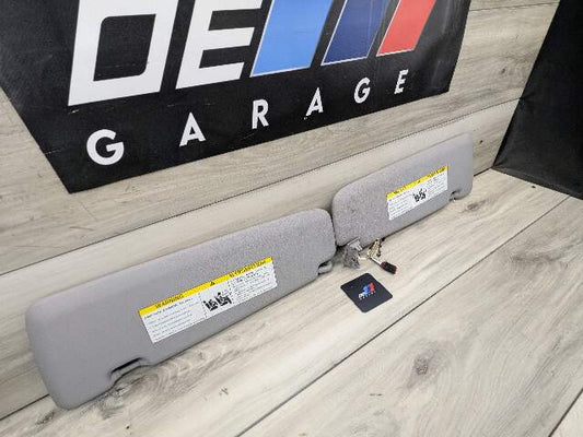 *14-18 OEM BMW F15 F85 X5 Left Right Interior Sun Visor Leather SET