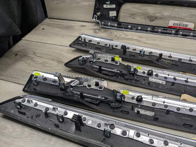 13-15 OEM BMW F02 750 Center Console Dash Door Trims Wood SET