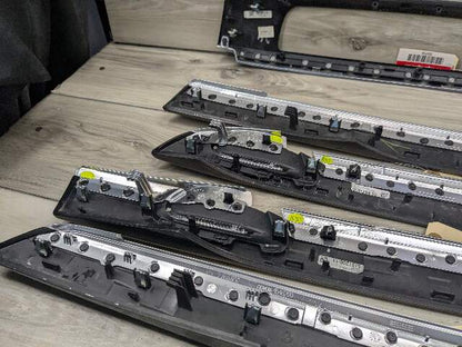 13-15 OEM BMW F02 750 Center Console Dash Door Trims Wood SET