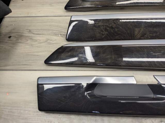 13-15 OEM BMW F02 750 Center Console Dash Door Trims Wood SET