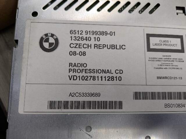 07-10 OEM BMW E82 E88 E90 E93 CD Radio Professional Tuner Receiver CD Player