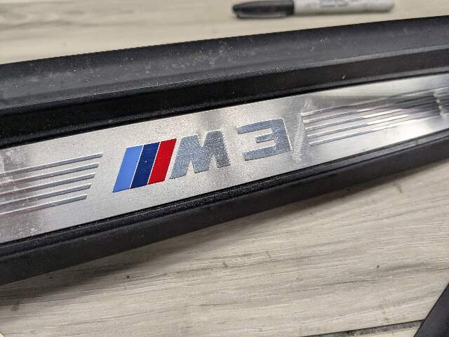 *15-18 OEM BMW F80 M3 Front Door Sill Cover Trim Entrance Sill Kick Plates SET