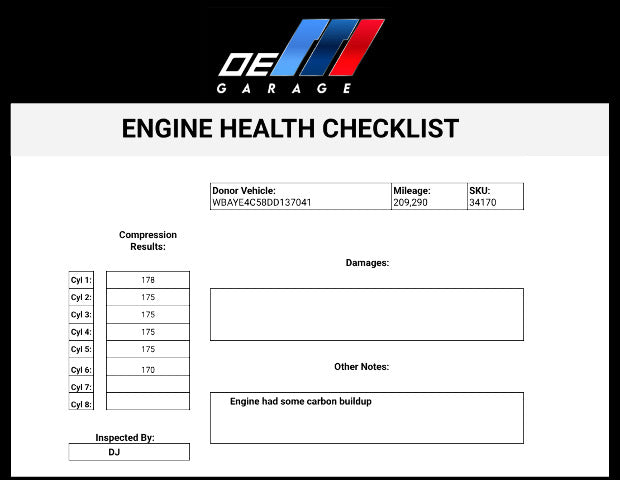 11-13 BMW F01 F02 F06 RWD N55 PWG Engine Complete Assembly 209k Ran! Video!