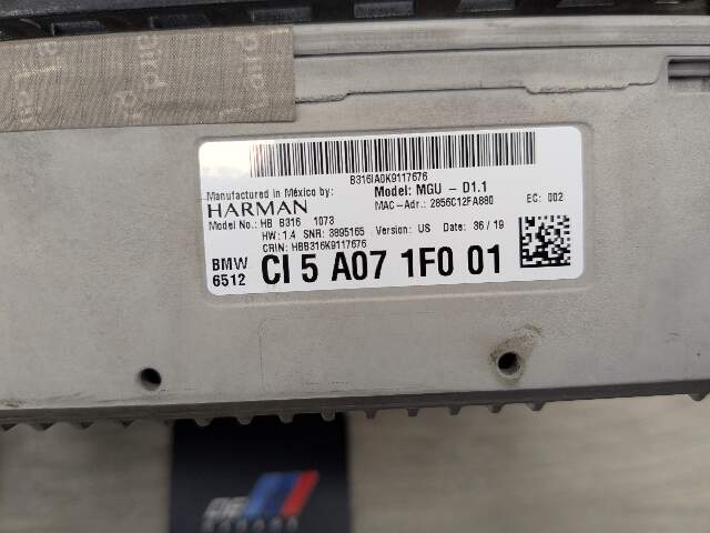 OEM BMW F90 G20 G30 G05 X5 Navigation Headunit Radio Audio Head Unit MGU HW 1.4