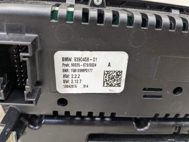 14-19 OEM BMW F15 F85 X5 F16 F86 X6 AC Heater Control Panel Radio Media Switch
