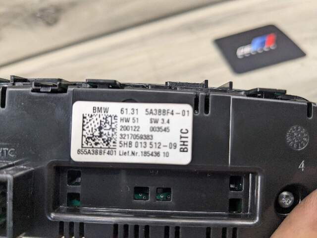 19-25 OEM BMW G20 G22 G23 G26 G42 AC Rear Heater Climate Control Switch Panel